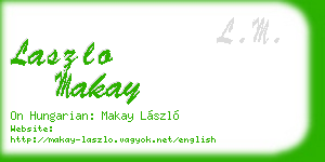 laszlo makay business card