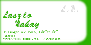 laszlo makay business card